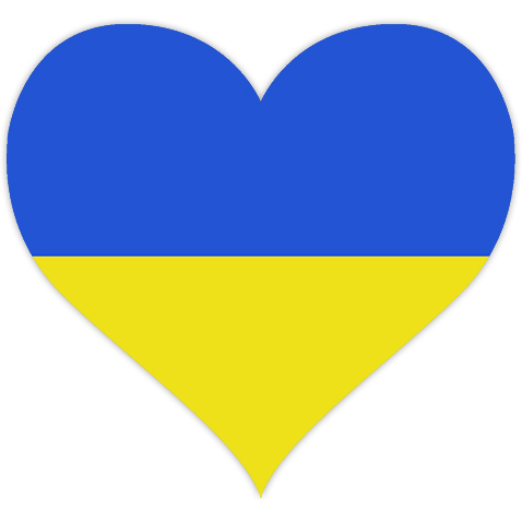ukrainska flaggan hjarta mindre